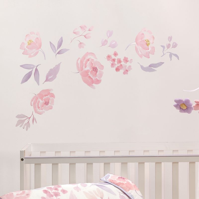 Bedtime Originals Lavender Floral Pink/Purple Wall Decals / Stickers, 2 of 5