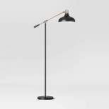 Crosby Bell Schoolhouse Floor Lamp Matte Black (Includes LED Light Bulb) - Threshold™
