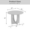Wooakway 30"H Modern Wood Dining Table Conference Table Kitchen Table Gaming Table with Double Pedestal Black/Walnut/Natural Wood - 4 of 4
