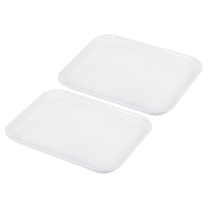 Unique Bargains Plastic Rectangle Reusable Fast Food Dining Areas Serving Trays - 1 of 4