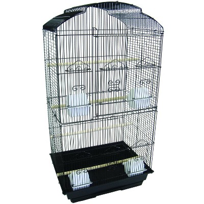 YML A6804 3/8 inches Bar Spacing Tall Shall Top Small Bird Cage Black 18 inches x 14 inches