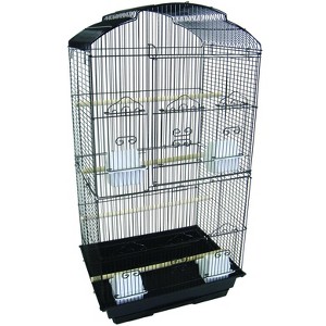 YML A6804 3/8 inches Bar Spacing Tall Shall Top Small Bird Cage Black 18 inches x 14 inches - 1 of 1