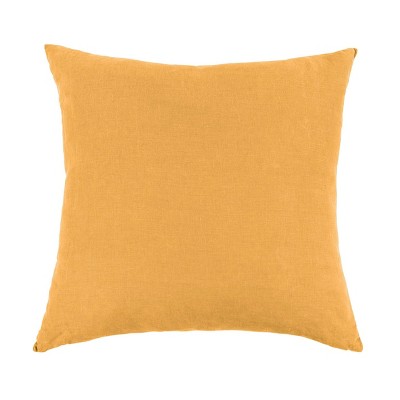 Honey French Linen 20" Square Throw Pillow Sham