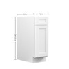Kitchen Base Cabinet, Unassembled Cabinet with Adjustable Shelf without Top - 3 of 4