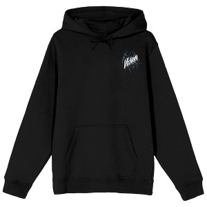 Marvel Universe Publishing Art Archive Venom Wall Crawling Long Sleeve Black Adult Hooded Sweatshirt - 1 of 4