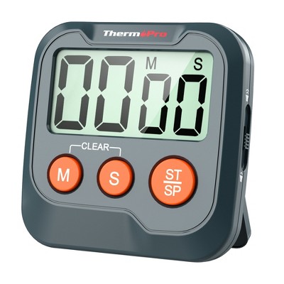 ThermoPro TM02W Digital Kitchen Timer with Adjustable Loud Alarm and Backlight LCD Big Digits