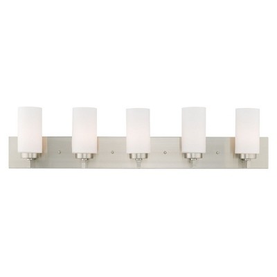Livex Lighting West Lake 5 - Light Vanity in  Brushed Nickel