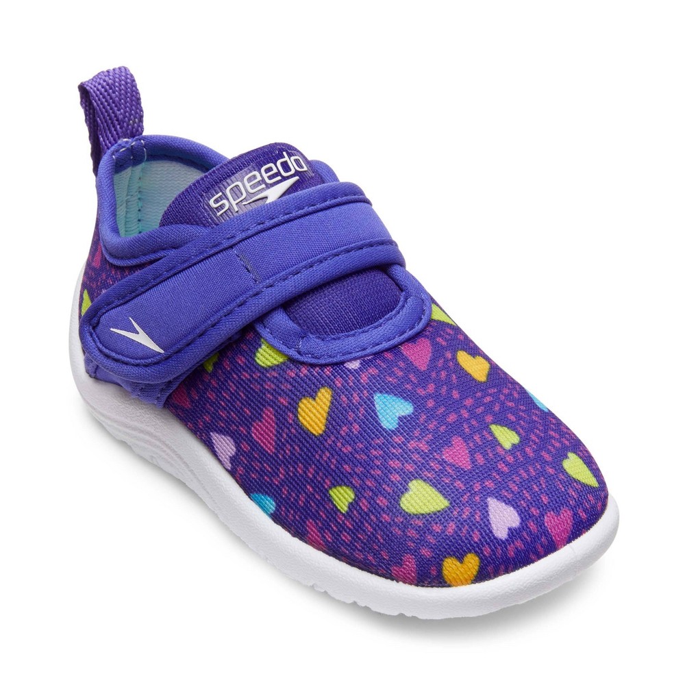 Size S(5-6)Speedo Toddler Shore Explore Water Shoes - Hearts 5-6, Blue/Blue/Blue