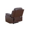 MAYEERTY Power Recliner Chair, Breathable Leather Electric Reclining Chair with Adjustable Backrest for Living Room, Brown - 3 of 4