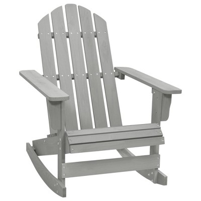 Garden Rocking Chair Grey Hardwood Standard Durable vidaXL