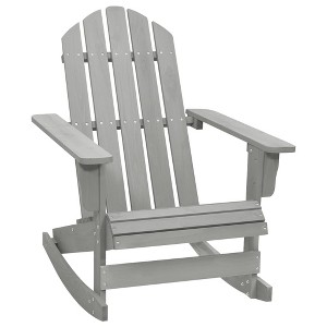 Garden Rocking Chair Grey Hardwood Standard Durable vidaXL - 1 of 4
