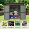 Gulches Outdoor Storage Shed 6x4 FT, Metal Tool Sheds Storage House with Lockable Double Door, Large Bike Shed Waterproof for Garden, Backyard, Lawn - 4 of 4