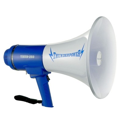 Photo 1 of ThunderPower THUN250 800 Yard Sound Range 25 Watt Portable PA Bullhorn
***BACK PIECE IS SLIGHTY BROKEN****