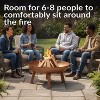 Sunnydaze Outdoor Camping or Backyard Round Cast Iron Rustic Fire Pit Bowl with Handles - 4 of 4