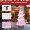 NAYSAYE 7FT Christmas Tree Inflatable Holiday Decoration Festive Yard Decor Fun Seasonal Display for Home Garden, Pink, 37.4"*37.4"*84.6" - 4 of 4