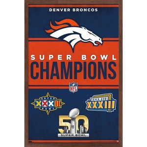 Trends International NFL Denver Broncos - Champions 23 Framed Wall Poster Prints - 1 of 4