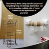 LunaLulinlk Toilet Paper Holder Holder with Shelf,Bathroom with Toilet Convenient Shelf, Holds Mega Rolls - 2 of 4