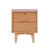 NicBex 2 Drawers Nightstand with Cutout Handles,Bedside Table with Storage Space,Mid-Century Modern Side Table for Bedroom - 4 of 4