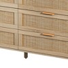 Vynxaria 6-Drawer Rattan Dresser (Natural Color) High-Quality Chipboard, 50LBS Top Load/20LBS per Drawer - 4 of 4