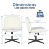 Grungis Adjustable Office Chair ,Swivel Desk Chair with Metal Base for Adult, Student,No Wheels - 3 of 4