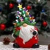 13" Pre-lit Ceramic Santa Figurine with 36 Multicolored Lights + Star Toppers, Christmas Table Decor - 3 of 4