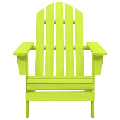vidaXL Adirondack Chair Lounge Patio Lawn Chair for Garden Solid Wood Fir - Green