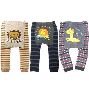 Wrapables Baby and Toddler Animal Leggings (Set of 3), 12 to 24 months, Savanna Animals - 1 of 4