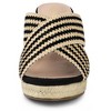 Allegra K Women's Espadrilles Wedges Slide Wedge Sandals - 3 of 4