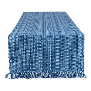 Design Imports  Variegated Fringe Table Runner, Nautical Blue, 13X72" - 1 of 4