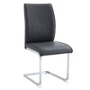 CAVINAS Modern Luxury Simple Arch Chair, PU High Resilience Dining Chair with Crazy Horse Texture and Arched Metal Leg - 2 of 4