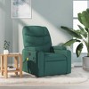 vidaXL Dark Green Fabric Recliner Chair - 6-Point Vibration Massage, Adjustable Backrest & Footrest - 2 of 4