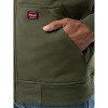 Wrangler Workwear Men's Full Zip Up Guardian Heavyweight Faux Shearling and Quilt Lined Hooded Jacket - 3 of 4