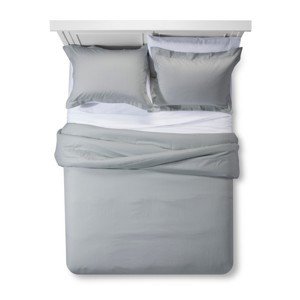 Gray Damask Stripe Comforter Set (Queen) - Fieldcrest , Size: Full/Queen