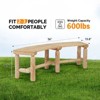 Karl Home | 56 In. 2-Person Fir Curved Outdoor Bench - 2 of 4