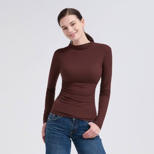 Women's Long Sleeve Mock Turtleneck Top - A New Day™ - 1 of 3