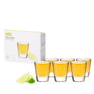 True Set of 6 Classic Shot Glasses, 1.5 Oz Shot Glass Set, Dishwasher Safe Cocktail Measuring Glass, Clear Finish - 1 of 4