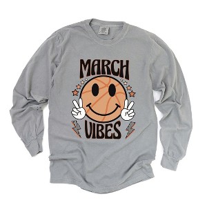 Simply Sage Market Women's March Vibes Basketball Long Sleeve Garment Dyed Tee - 1 of 2
