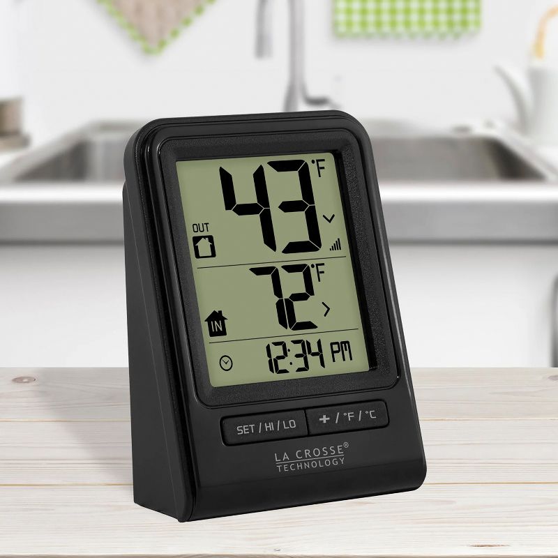 La Crosse Technology® Battery-Powered LCD Wireless 2-Piece Digital Weather Thermometer Station with Hygrometer, 4 of 6