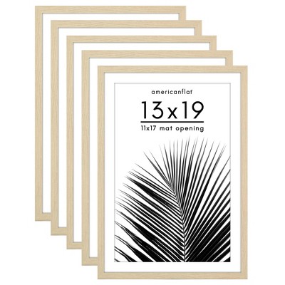 Natural Oak 13x19 Picture Frame Set with Plexiglass Cover