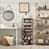 Tangkula 7-Tier Shoe Rack Free Standing Shelf Storage Modern Shoe Rack Organizer Brown/Black/White - 3 of 4