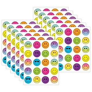 Teacher Created Resources® Brights 4Ever Smiley Faces Stickers, 120 Per Pack, 12 Packs - 1 of 3