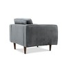 Velvet Mid-Century Modern Oversized Lounge Chair with Button Tufted Accent, Ideal Comfort - 3 of 4