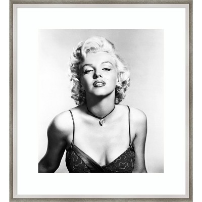 20" x 22" Marilyn Monroe BW by Hollywood Photo Archive Framed Wall Art Print - Amanti Art