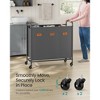 3-Section Laundry Sorter with Wheels, 44.9-Gallon Rolling Hamper with Removable Bags & Locking Casters, for Laundry Room Bedroom - 4 of 4