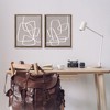 Stupell Industries Minimal Abstract Busy Line Black Framed Floater Canvas Wall Art - 2 of 4