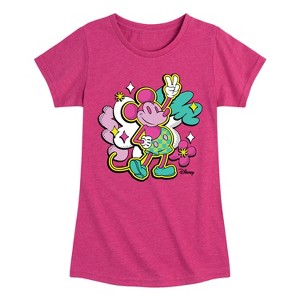 Girls' - Disney - Mickey Mouse Fitted Short Sleeve Graphic T-Shirt - 1 of 4