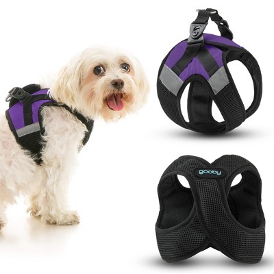 Gooby Soft Mesh X Step in Dog Harness Purple, Medium