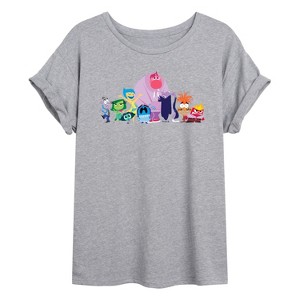 Women's - Inside Out 2 - Joy And Friends Oversized Graphic T-Shirt - 1 of 4
