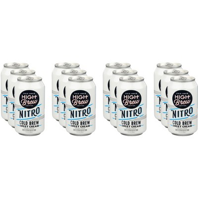 High Brew Coffee Nitro Sweet Cream - Case of 12 - 10 fl oz