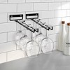 Sorbus 4 Pack 12 Inch Wall Mounted Wine Glass Racks for Under Cabinet - for Home Bar Holds Up to 4 Glasses Each - 2 of 4